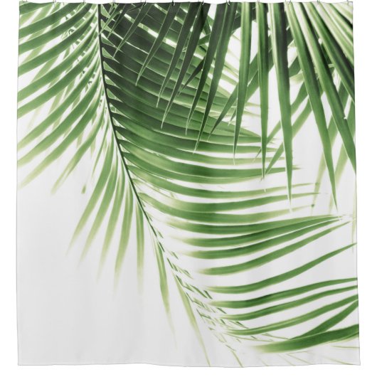 Palm Leaves Green Vibes #9 Douchegordijn (Voorkant)