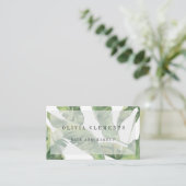 Palm Leaves Greenery Modern Visitekaartje (Staand voorkant)