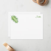 Palm Leaves Handschrift Modern Elegant Sjabloon (Voorkant / Achterkant in situ)