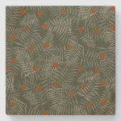 Palm Leaves & Oranges Stenen Onderzetter (Voorkant)