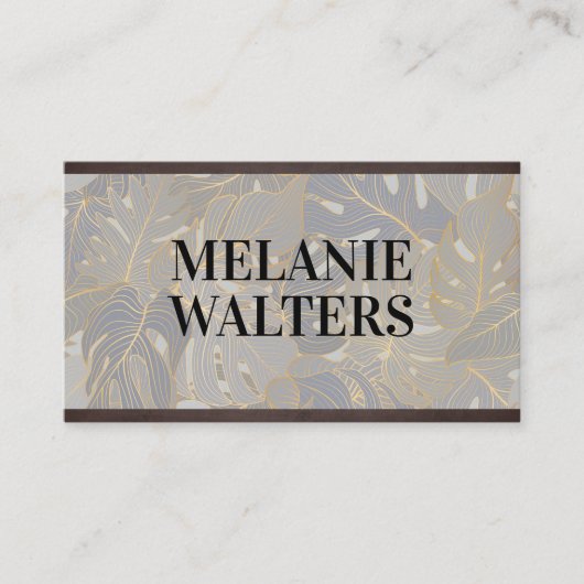 Palm Leaves Pattern | Modern Visitekaartje (Voorkant)