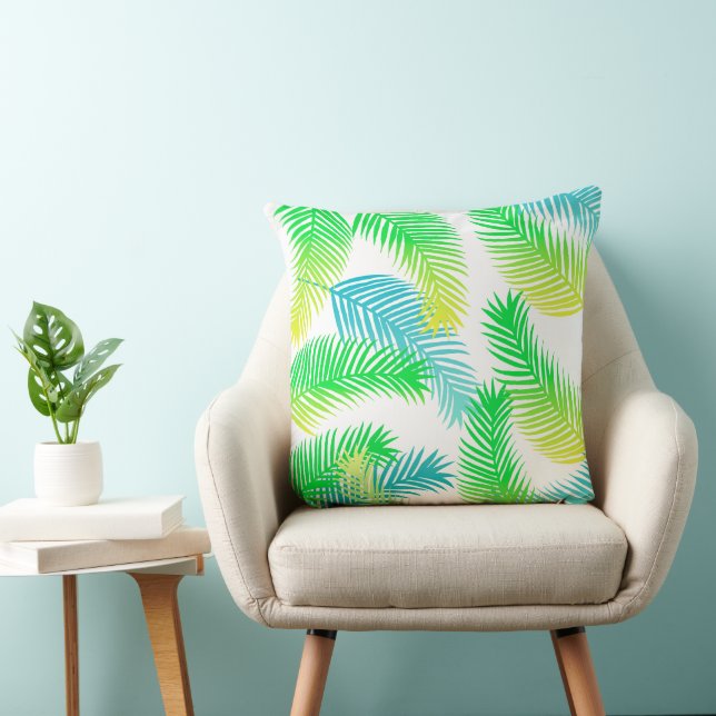 Palm Leaves Pattern Sierkussen - Tropisch (Stoel)