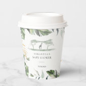 Palm Leaves Safari Giraffe Oerwoud Baby shower Papieren Bekers (Voorkant)
