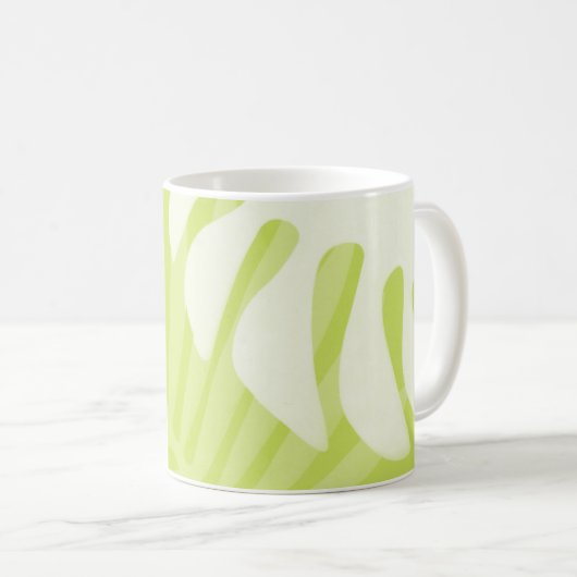 Palm Leaves Trio Lime Green Coffee Mok (Voorkant rechts)