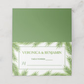 Palm Leaves Tropical Beach Wedding (Buitenkant ongevouwen)
