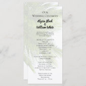 Palm Leaves Wedding Ceremony Tall Program Programma (Voorkant / Achterkant)