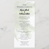 Palm Leaves Wedding Ceremony Tall Program Programma (Voorkant)