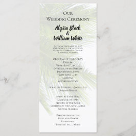Palm Leaves Wedding Ceremony Tall Program Programma