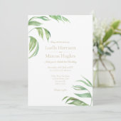 Palm Leaves Wedding Invitation (Debout devant)