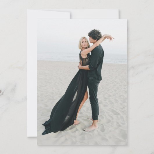 Palm Logo Tropical Monogram Wedding Save the Date (Dos)