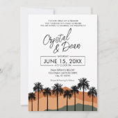 Palm Modern Wedding Invitation (nuetral) (Devant)