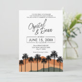 Palm Modern Wedding Invitation (nuetral) (Debout devant)