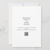 Palm Monogram Tropical White Wedding Save the Date (Achterkant)