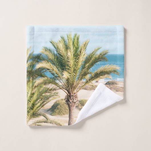 Palm Ocean Beach Droom #1 #travel #wall #art Bad Handdoek (Wasdoekje)