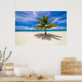 Palm op White Sand Beach Poster (Keuken)