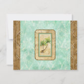 Palm Paradise - Aqua RSVP Respons Kaarten (Achterkant)