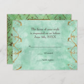 Palm Paradise - Cartes de réponse RSVP Vert Bleu (Devant / Derrière)