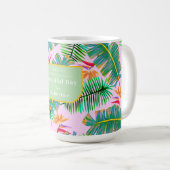Palm Paradise Pink Koffiemok (Voorkant rechts)
