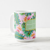 Palm Paradise Pink Koffiemok (Voorkant links)