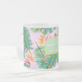 Palm Paradise Pink Matglas Koffiemok (Voorkant links)