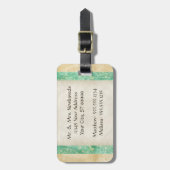 Palm Paradise Tropical Beach Bestemming Bruiloft Bagagelabel (Voorkant verticaal)