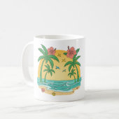 Palm Paradise Tropical Beach Mug (Devant gauche)
