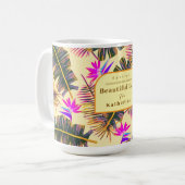 Palm Paradise Yellow Koffiemok (Voorkant links)