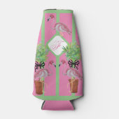 Palm Pink Flamingo Flamingos Terra Cotta kan Flesjeskoeler (Voorkant)