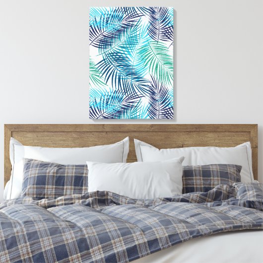 Palm Print Canvas (Insitu (Slaapkamer))