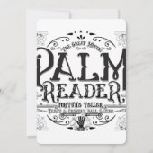 Palm Reader  Magic Fortune Teller Halloween Kaart (Achterkant)