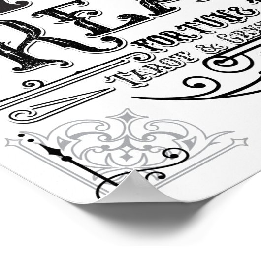 Palm Reader  Magic Fortune Teller Halloween Poster (Hoek)