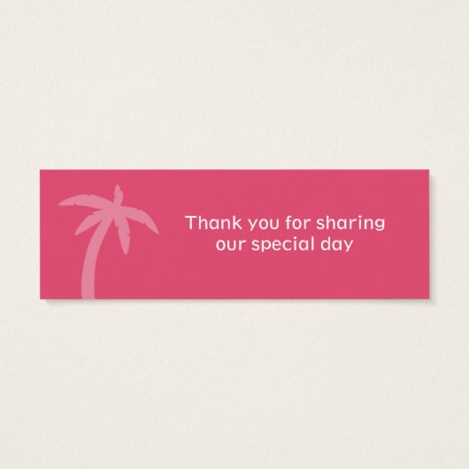 Palm rose Mariage de plage tropicale (Dos)