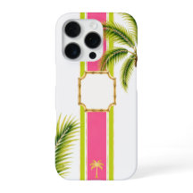 Palm Royale gepersonaliseerde monogram iPhone hoes