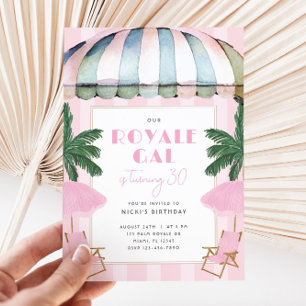 Palm Royale Invitation de fête d'anniversaire