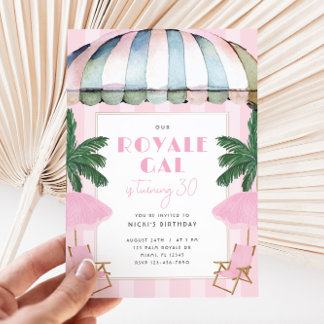 Palm Royale verjaardagsfeest uitnodiging