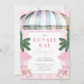 Palm Royale verjaardagsfeest uitnodiging (Voorkant)