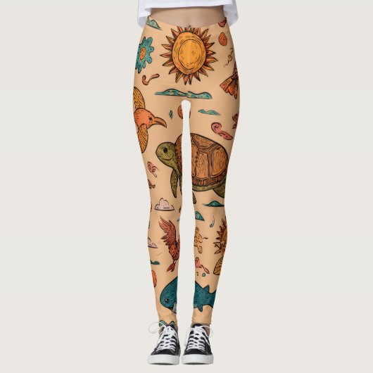 Palm & Sand Leggings Gift (Devant)
