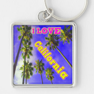 "Palm Sky: I LOVE California 1" Sleutelhanger