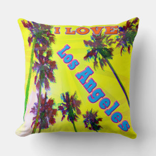 "Palm Sky : I LOVE Los Angeles 2" Coussin