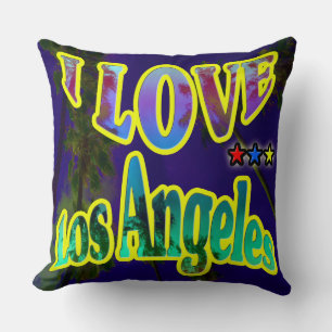 "Palm Sky : I LOVE Los Angeles 4" Coussin