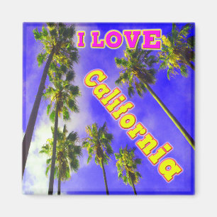 "Palm Sky: Ik hou van Californië 1" Magnet Magneet