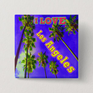 "Palm Sky: Ik hou van Los Angeles 1" Button