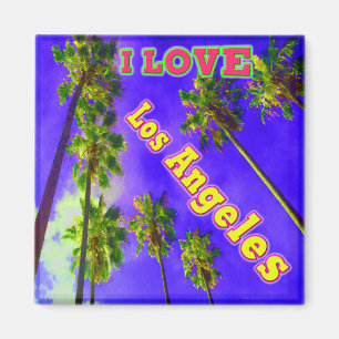 "Palm Sky: Ik hou van Los Angeles 1" Magnet Magneet