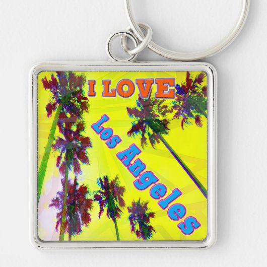 "Palm Sky: J'ADORE Los Angeles 2" Porte-clés (Devant)