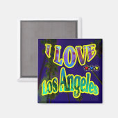 "Palm Sky : J'AIME Los Angeles 4" Magnet (Recto/Verso)