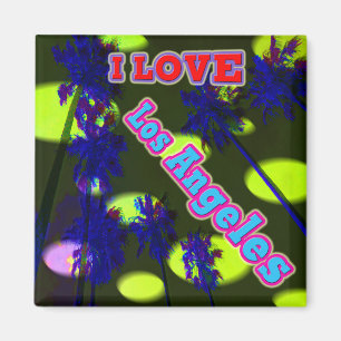 "Palm Sky : J'AIME Los Angeles Magnet 3"