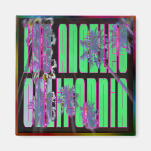 "Palm Sky : LOS ANGELES CALiFORNiA" Magnet