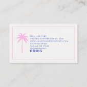 Palm, Social Club aesthetic, event planner Visitekaartje (Achterkant)