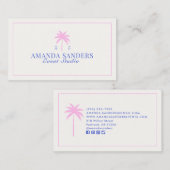 Palm, Social Club aesthetic, event planner Visitekaartje (Voorkant / Achterkant)
