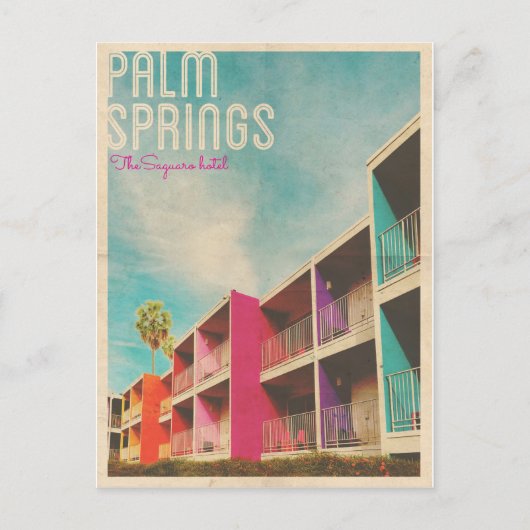  Palm Spring Hotel Briefkaart (Voorkant)